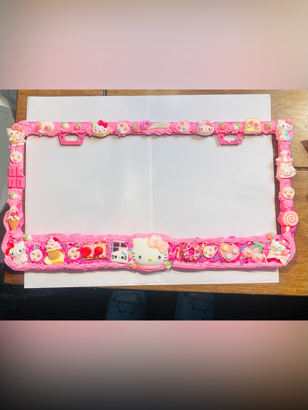 Custom whit me your License Plate Frame Kawaii !!!! - Picture 7 of 7